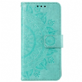 Leren Hoesje Sony Xperia 1 Vi Mandala Zon Met Riem