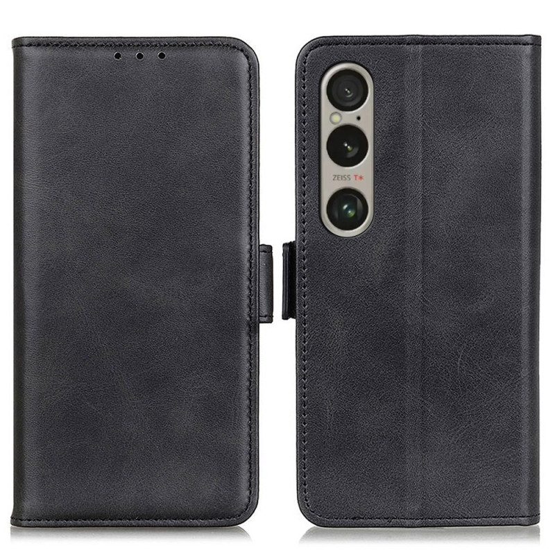 Leren Hoesje Voor Sony Xperia 1 Vi Dubbele Sluiting