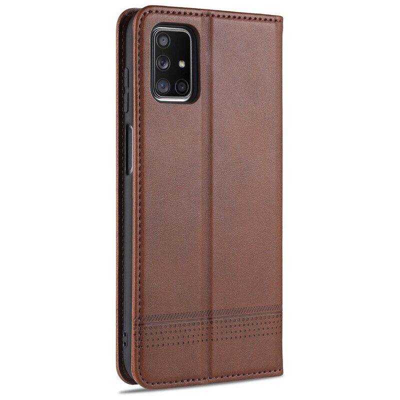 Bescherming Hoesje voor Samsung Galaxy M51 Folio-hoesje Azns Leerstyling