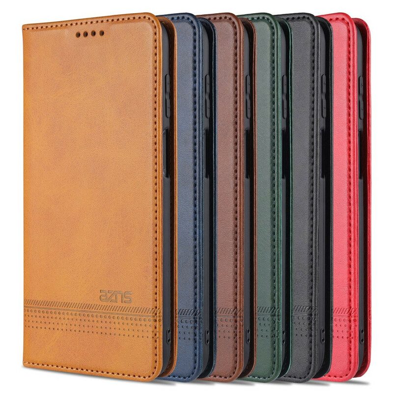 Bescherming Hoesje voor Samsung Galaxy M51 Folio-hoesje Azns Leerstyling