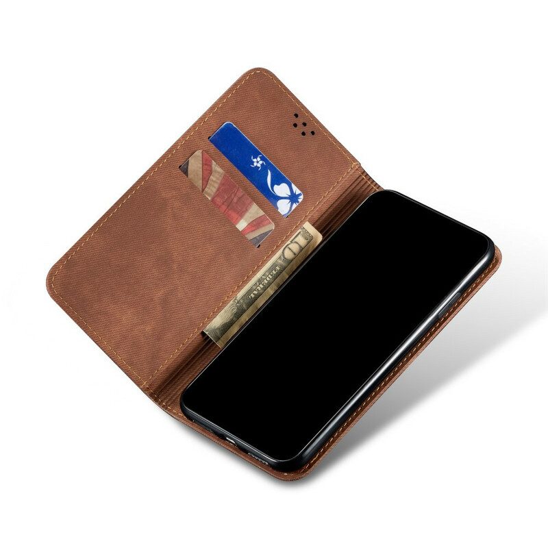 Bescherming Hoesje voor Samsung Galaxy M51 Folio-hoesje Spijkerstof