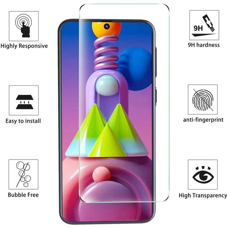 Telefoonhoesje voor Samsung Galaxy M51 En Scherm Van Gehard Glas