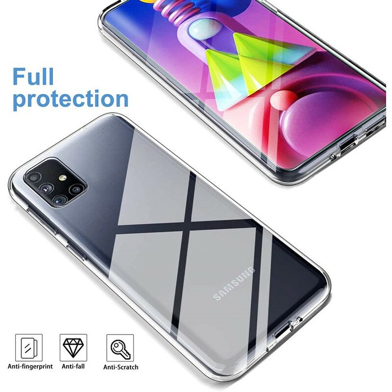 Telefoonhoesje voor Samsung Galaxy M51 En Scherm Van Gehard Glas