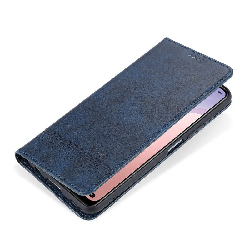 Bescherming Hoesje voor Huawei P40 Lite 5G Folio-hoesje Azns Leerstyling