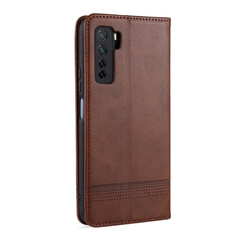 Bescherming Hoesje voor Huawei P40 Lite 5G Folio-hoesje Azns Leerstyling