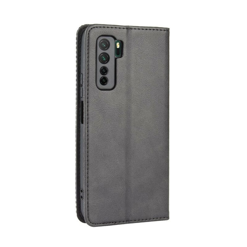 Bescherming Hoesje voor Huawei P40 Lite 5G Folio-hoesje Gestileerd Vintage Leereffect