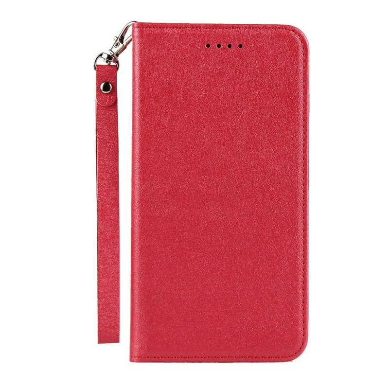 Bescherming Hoesje voor Huawei P40 Lite 5G Folio-hoesje Zachte Lederen Stijl Met Riem