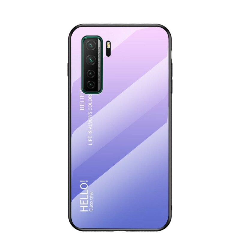 Hoesje voor Huawei P40 Lite 5G Gehard Glas Hallo