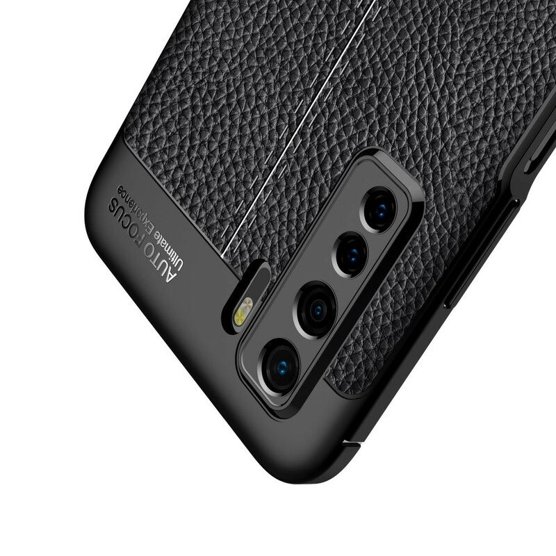 Hoesje voor Huawei P40 Lite 5G Litchi Lederen Textuur