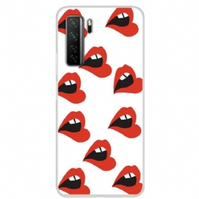 Hoesje voor Huawei P40 Lite 5G Transparante Vollere Lippen