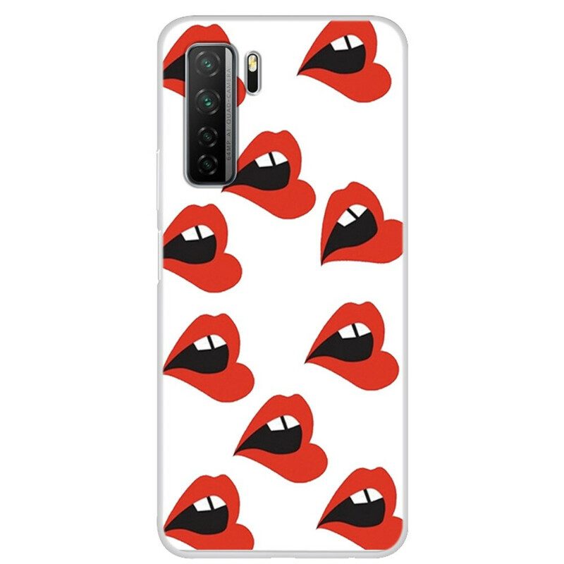 Hoesje voor Huawei P40 Lite 5G Transparante Vollere Lippen