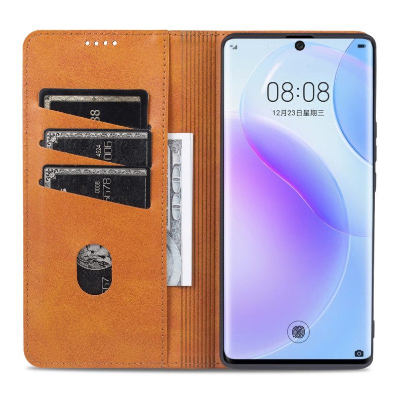 Bescherming Hoesje voor Huawei Nova 9 Folio-hoesje Azns Leerstyling