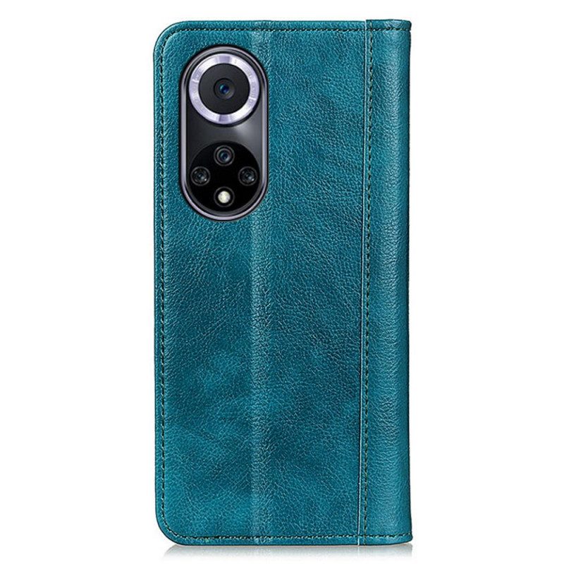 Bescherming Hoesje voor Huawei Nova 9 Folio-hoesje Elegantie Split Litchi Leer