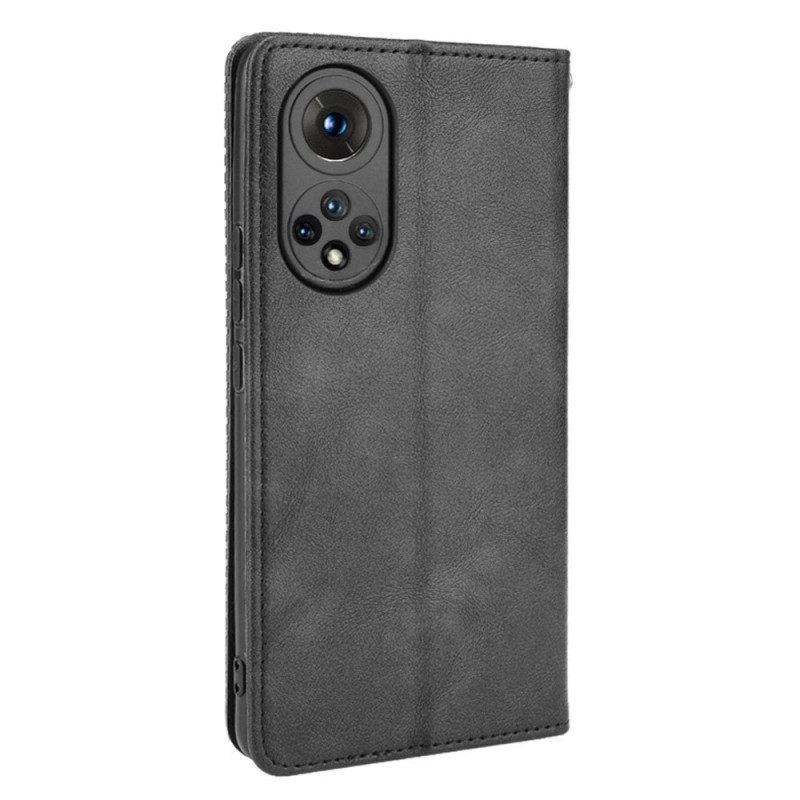 Bescherming Hoesje voor Huawei Nova 9 Folio-hoesje Gestileerd Vintage Leereffect