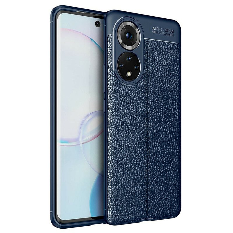 Telefoonhoesje voor Huawei Nova 9 Dubbellijnig Litchi-leereffect