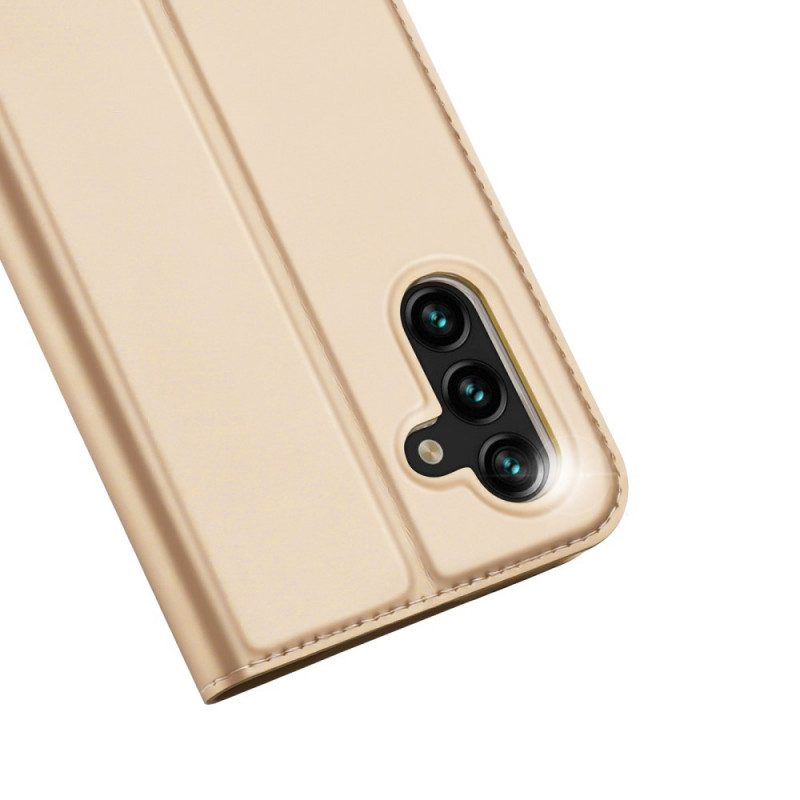 Bescherming Hoesje voor Samsung Galaxy A13 5G / A04s Folio-hoesje Geborstelde Koolstofvezel