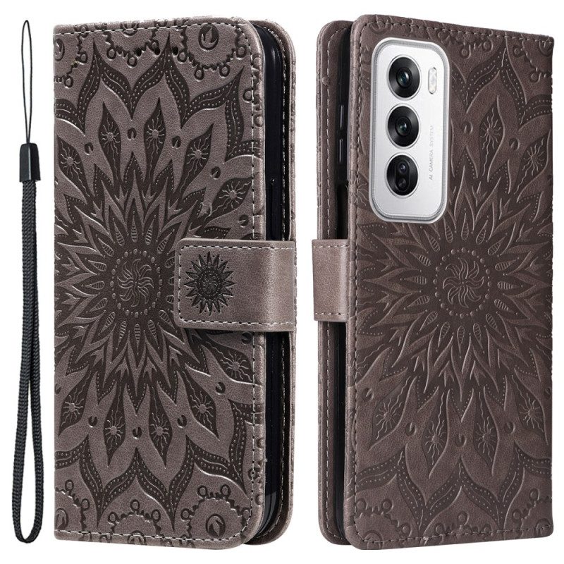 Bescherming Hoesje Oppo Reno 12 5g Mandala Met Bandje