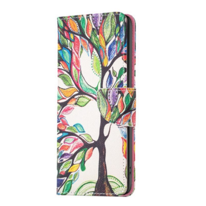 Flip Case Leren Oppo Reno 12 5g Levensboom