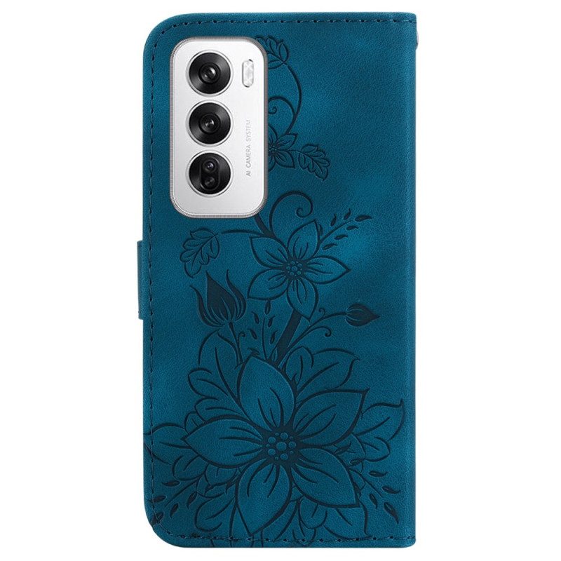 Folio-hoesje Oppo Reno 12 5g Telefoonhoesje Leliebloemen