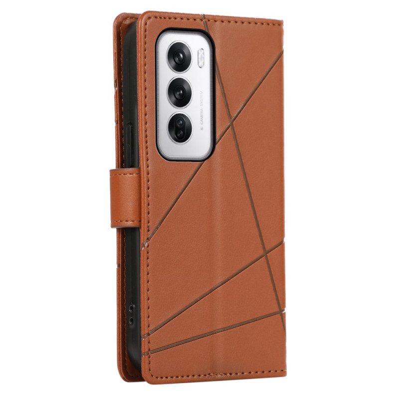 Folio-hoesje Oppo Reno 12 5g Telefoonhoesje Straplijnen