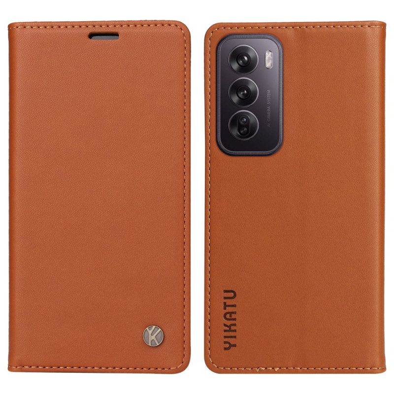 Folio-hoesje Oppo Reno 12 5g Yikatu Lederen Stijl Bescherming Hoesje