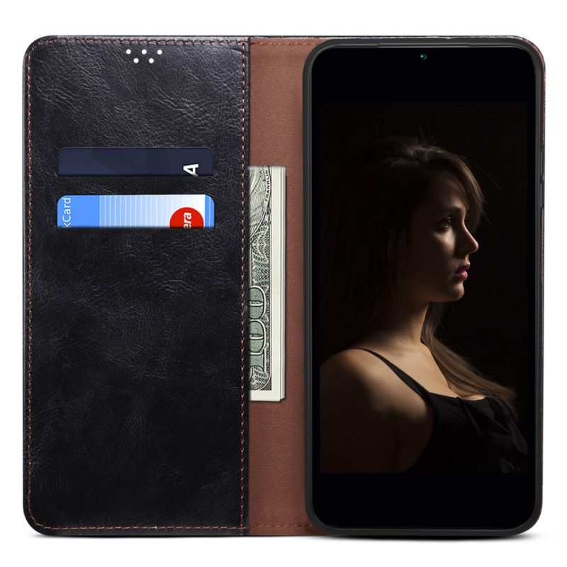 Folio-hoesje Voor Oppo Reno 12 5g Gewaxt Imitatieleer