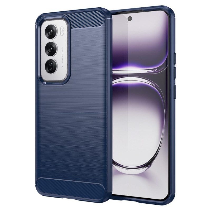 Hoesje Voor Oppo Reno 12 5g Geborstelde Koolstofvezel