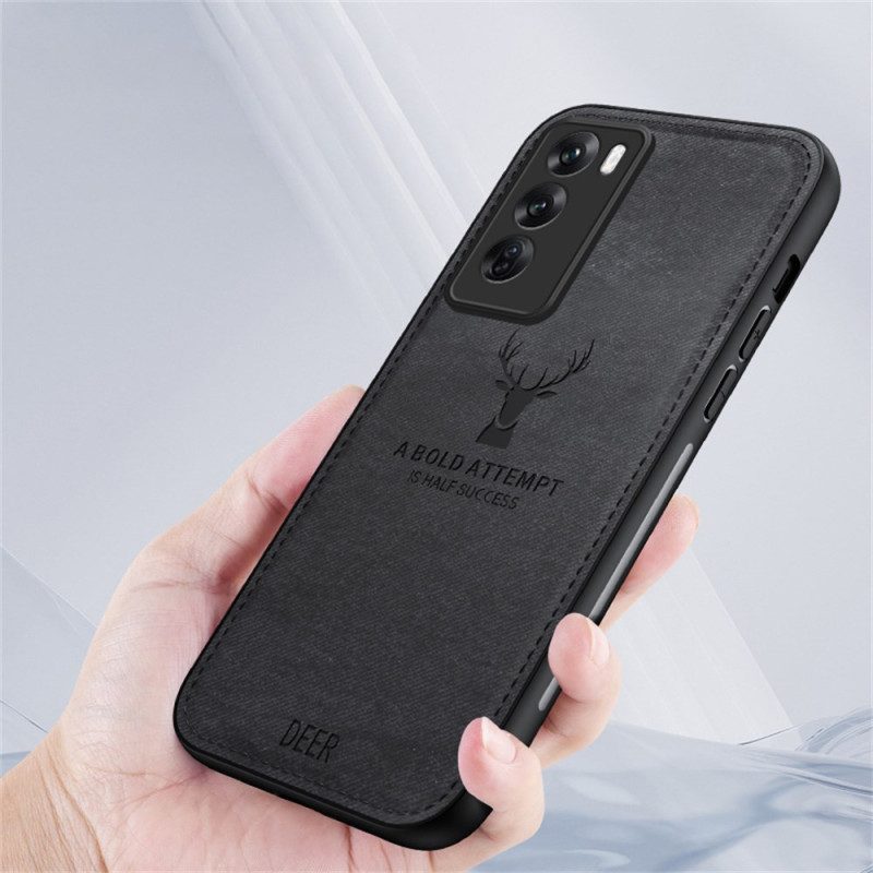 Hoesje Voor Oppo Reno 12 5g Stoftextuur Hertenpatroon