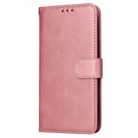 Leren Hoesje Oppo Reno 12 5g Effen Kunstleer Met Riem Bescherming Hoesje