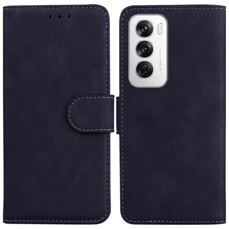 Leren Hoesje Oppo Reno 12 5g Suède-effect Bescherming Hoesje