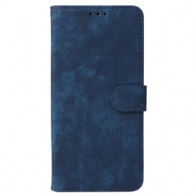 Leren Hoesje Oppo Reno 12 5g Suède-effect Met Riempje