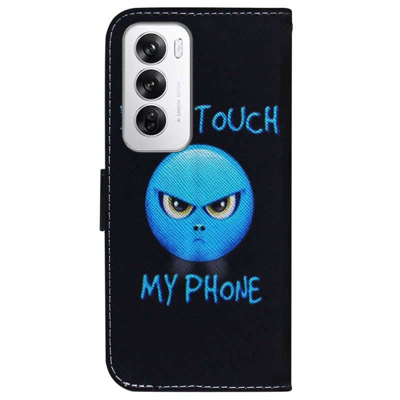 Leren Hoesje Oppo Reno 12 5g Telefoon-emoji Bescherming Hoesje