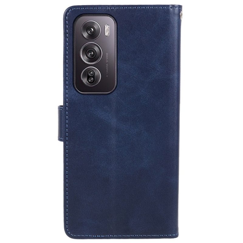 Leren Hoesje Voor Oppo Reno 12 5g Kunstleer Met Riem