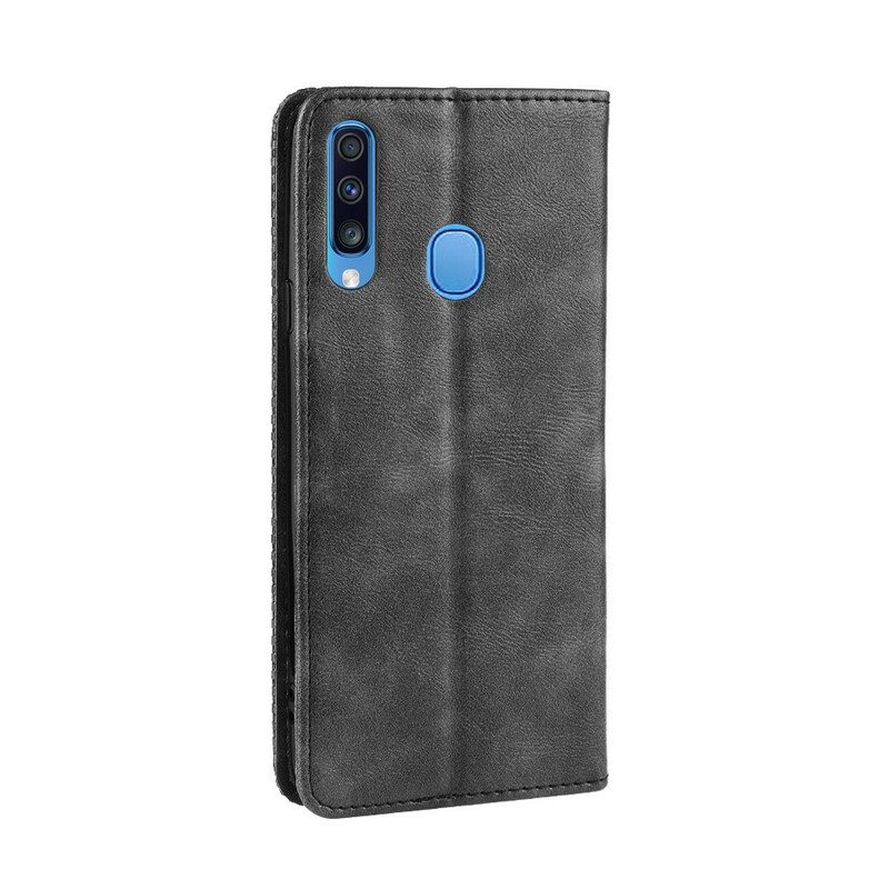 Bescherming Hoesje voor Samsung Galaxy A20s Folio-hoesje Gestileerd Vintage Leereffect