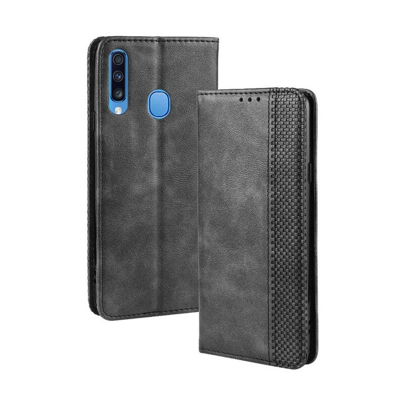 Bescherming Hoesje voor Samsung Galaxy A20s Folio-hoesje Gestileerd Vintage Leereffect