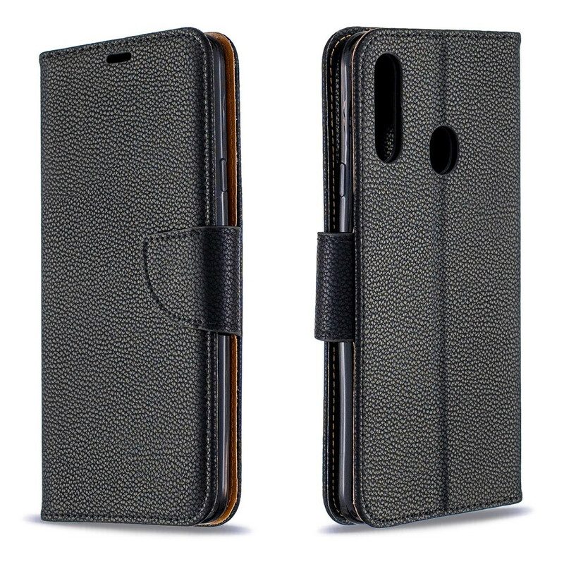 Folio-hoesje voor Samsung Galaxy A20s Flip Case Lychee Rabat Schuin