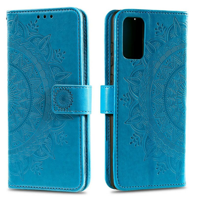 Folio-hoesje voor Samsung Galaxy A20s Zon Mandala