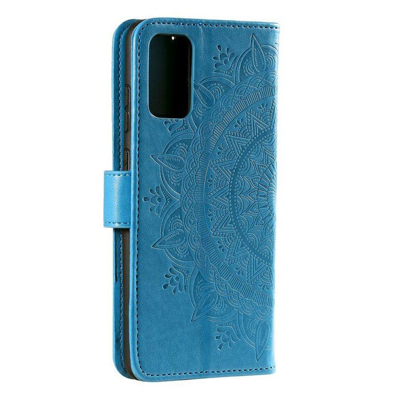 Folio-hoesje voor Samsung Galaxy A20s Zon Mandala