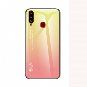 Hoesje voor Samsung Galaxy A20s Gehard Glas Hallo