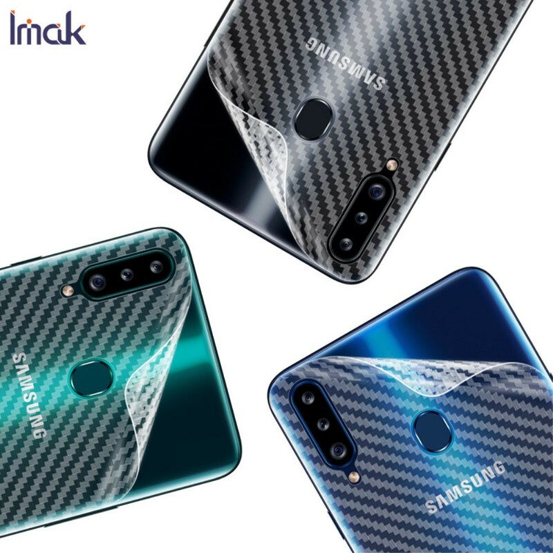 Rugbeschermfolie Voor Samsung Galaxy A20S Carbon Style Imak