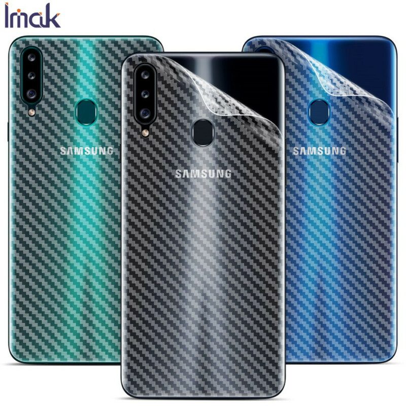 Rugbeschermfolie Voor Samsung Galaxy A20S Carbon Style Imak