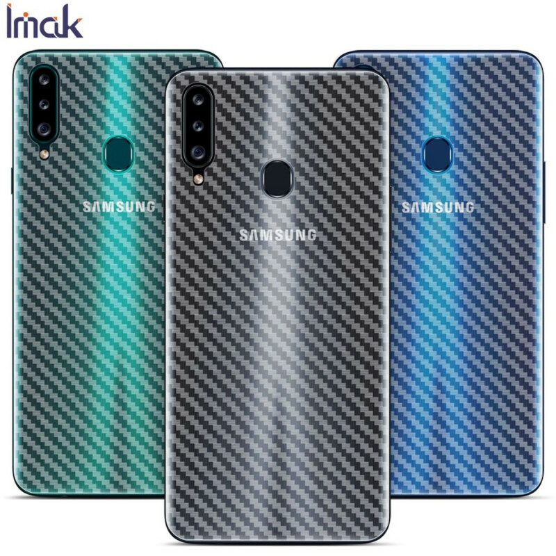 Rugbeschermfolie Voor Samsung Galaxy A20S Carbon Style Imak