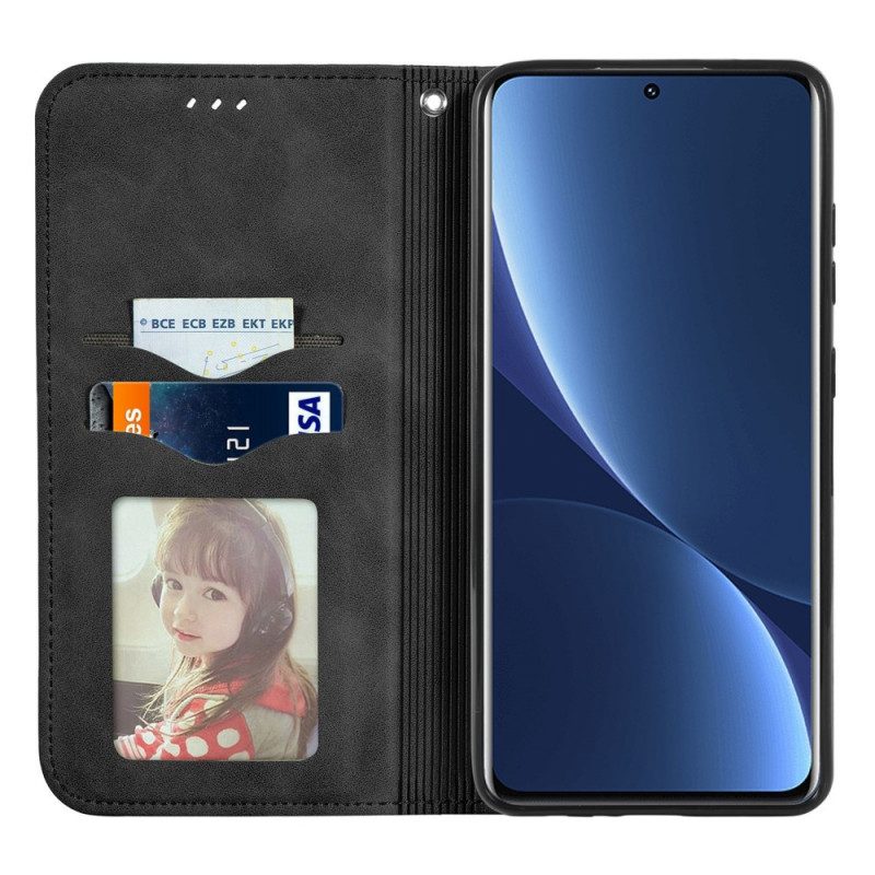 Bescherming Hoesje voor Xiaomi 12 Pro Folio-hoesje Huidgevoel