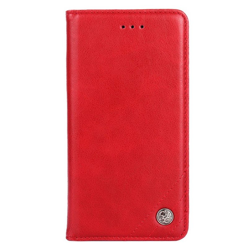 Bescherming Hoesje voor Xiaomi 12 Pro Folio-hoesje Stijl Lederen Klinknagel