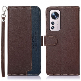 Folio-hoesje voor Xiaomi 12 Pro Lychee-stijl Rfid Khazneh