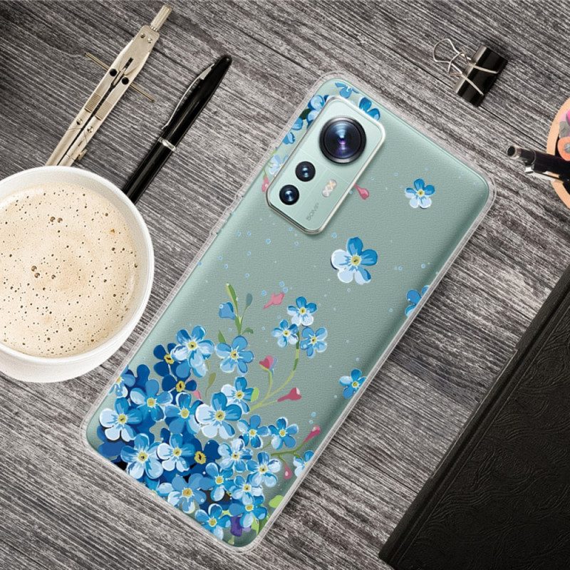 Hoesje voor Xiaomi 12 Pro Blauwe Bloemen