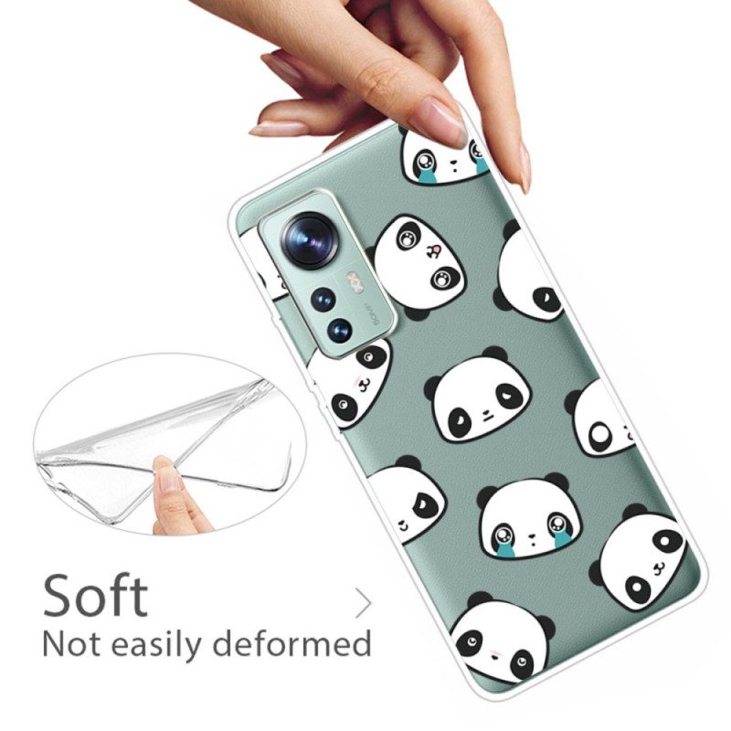 Hoesje voor Xiaomi 12 Pro Panda Koppen