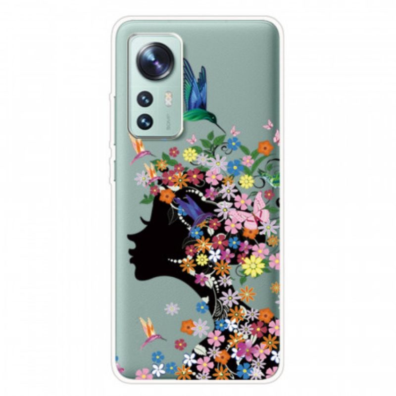 Hoesje voor Xiaomi 12 Pro Siliconen Bloemhoofd