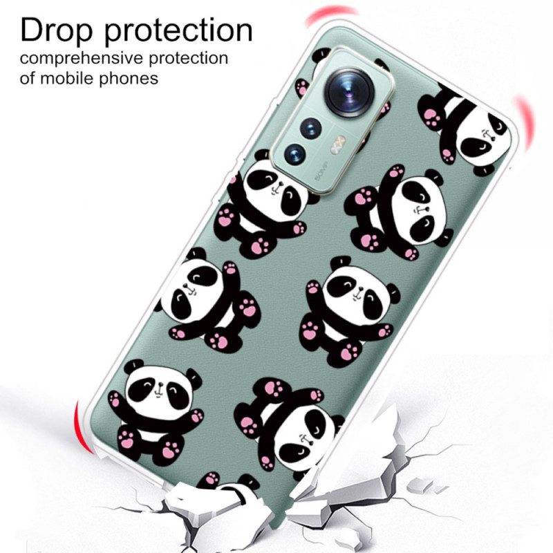 Hoesje voor Xiaomi 12 Pro Siliconen Kleine Panda's