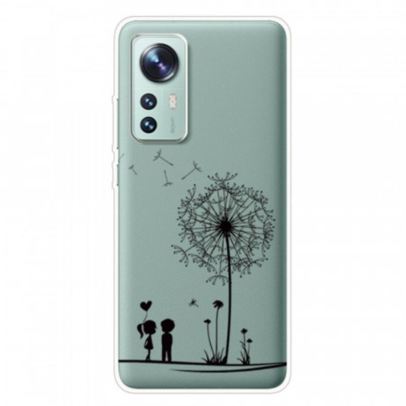 Hoesje voor Xiaomi 12 Pro Siliconen Paardebloemen